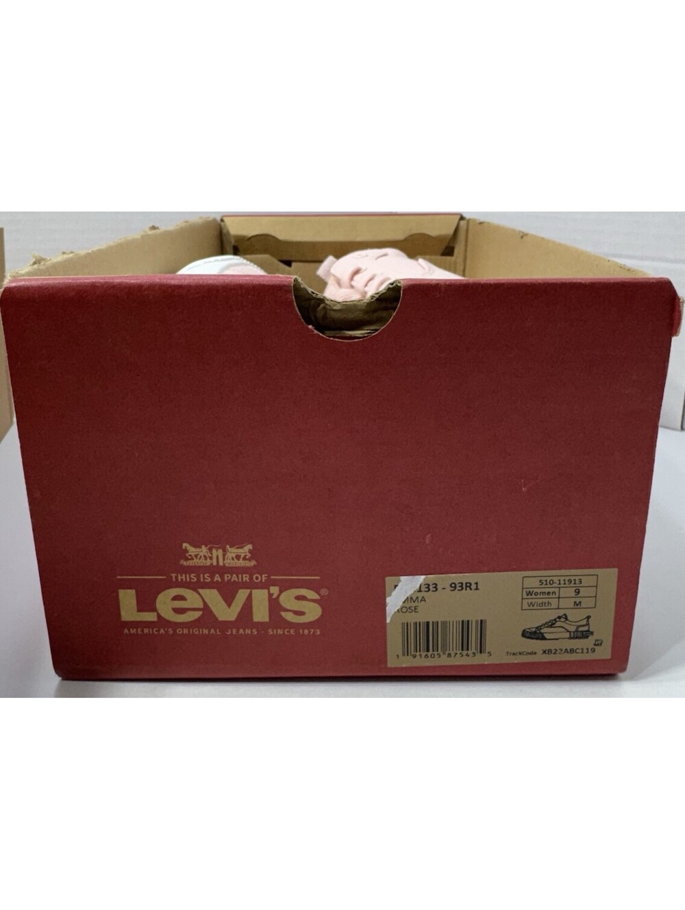 NEW LEVI'S Rose Emma Pink Sneakers Woman’s 9 - Picture 8 of 8